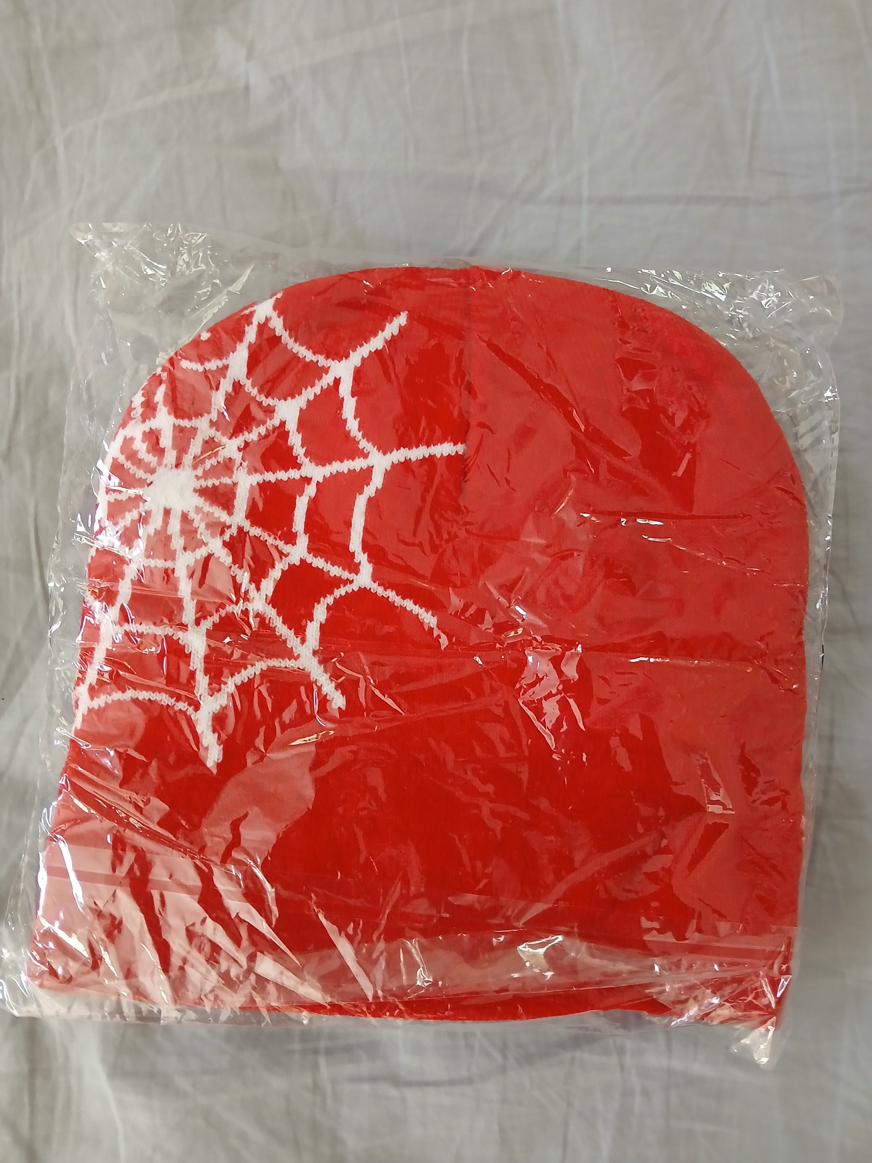 Y2K Streetwear Beanie Bundle - Spider Web & Graffiti Knit Beanies