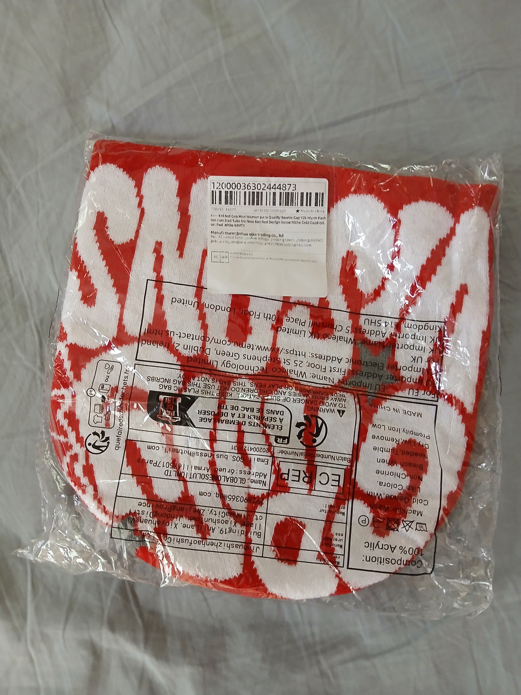 Y2K Streetwear Beanie Bundle - Spider Web & Graffiti Knit Beanies