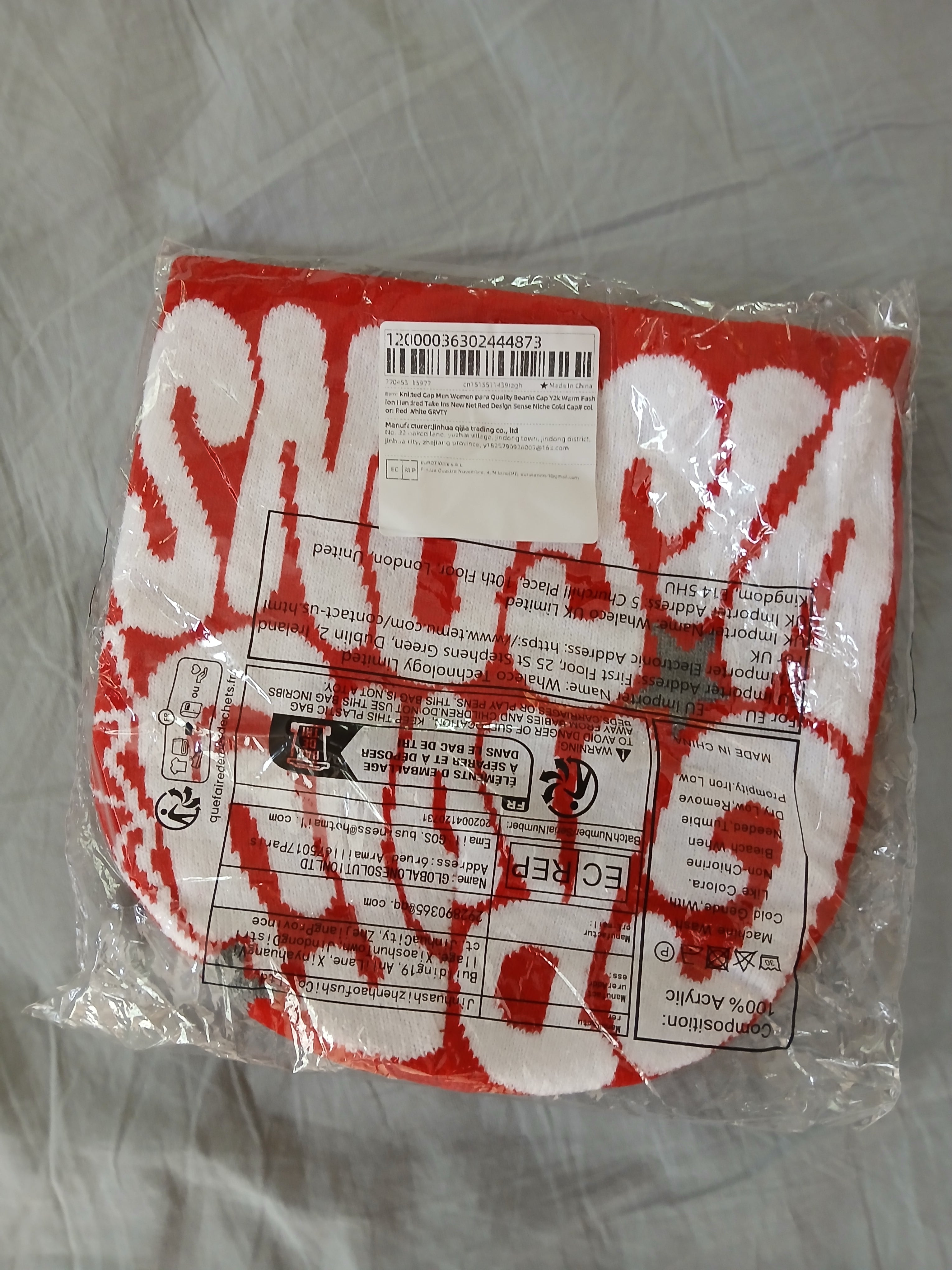 Y2K Streetwear Beanie Bundle - Spider Web & Graffiti Knit Beanies