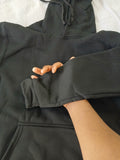 Classic All-Black Blank Hoodie – Size L (New)